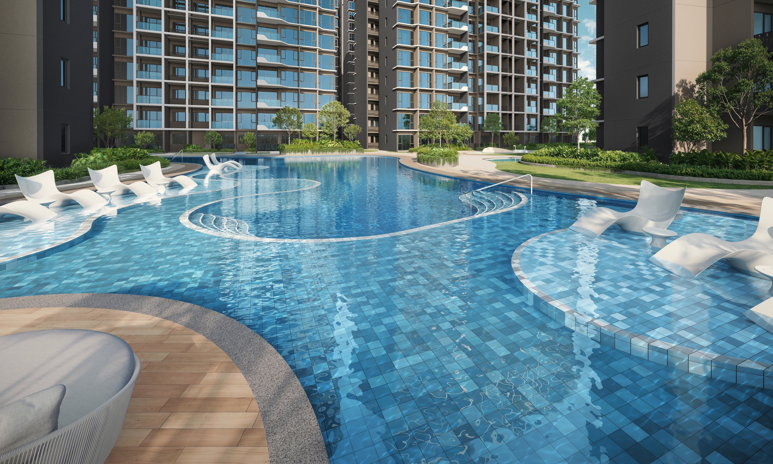 Tengah Garden Residences Sun Loungers